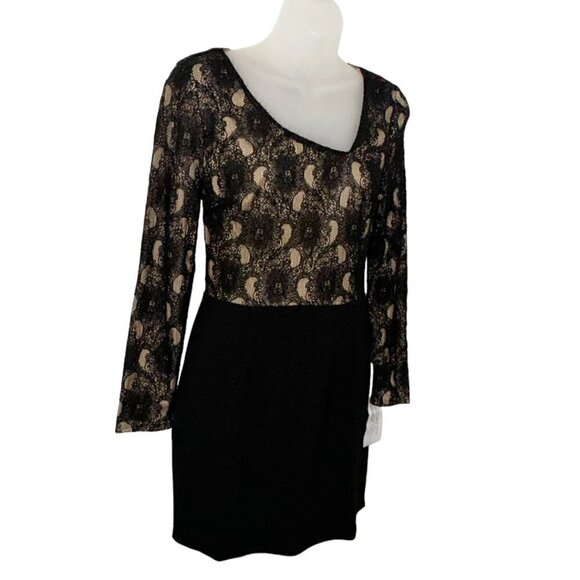 Dress The Population Chante Black Lace Mini Dress Cocktail Sexy size S New - Picture 3 of 8